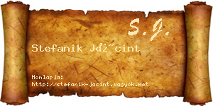 Stefanik Jácint névjegykártya